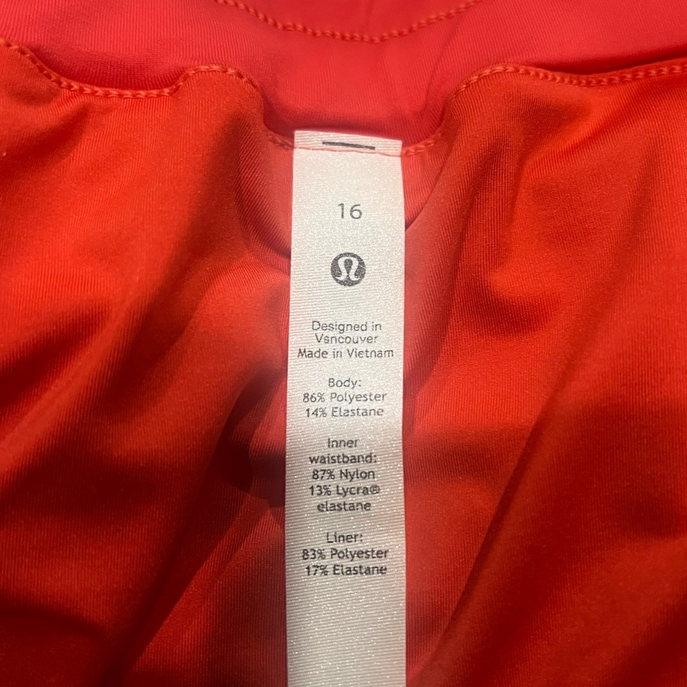 lululemon athletica Orange Athletic Shorts - Picture 3 of 3
